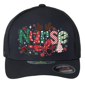 Cute Christmas Nurse Flexfit Unipanel Trucker Cap