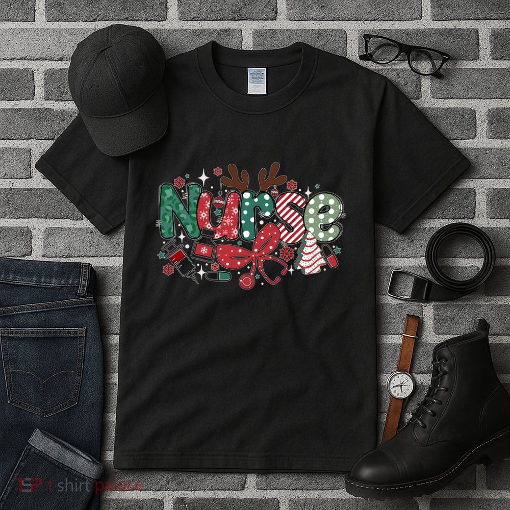 Cute Christmas Nurse Tall T-Shirt