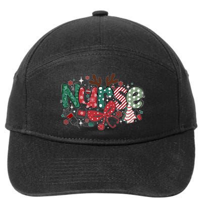 Cute Christmas Nurse 7-Panel Snapback Hat