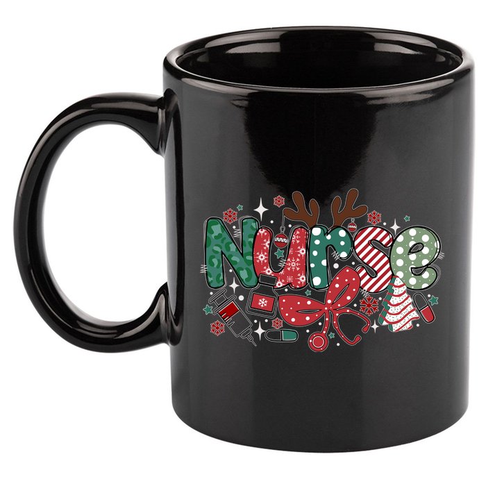 Cute Christmas Nurse 11oz C Handle Ceramic Mug