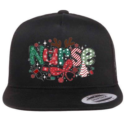 Cute Christmas Nurse Flatbill Hat