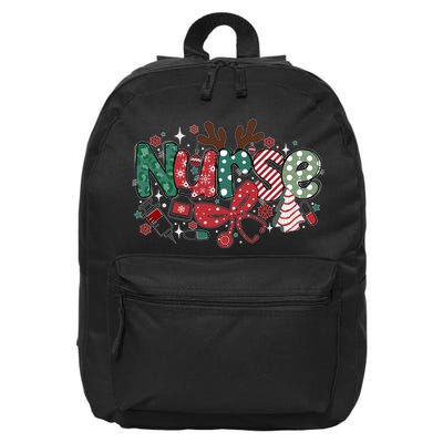 Cute Christmas Nurse 16 in Basic Backpack
