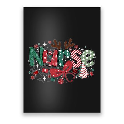 Cute Christmas Nurse Poster