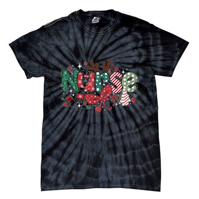 Cute Christmas Nurse Tie-Dye T-Shirt