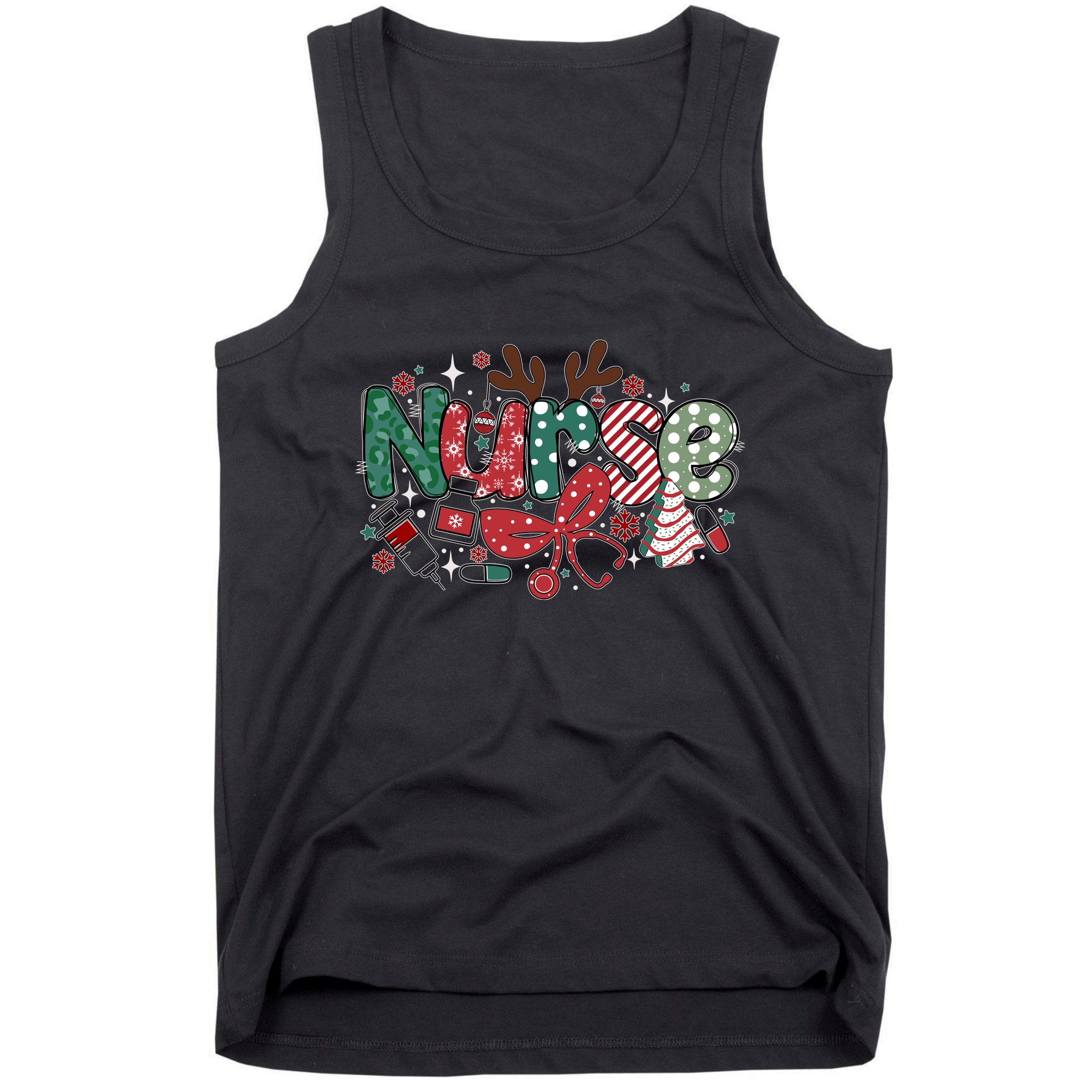 Cute Christmas Nurse Tank Top