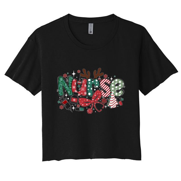 Cute Christmas Nurse Crop Top