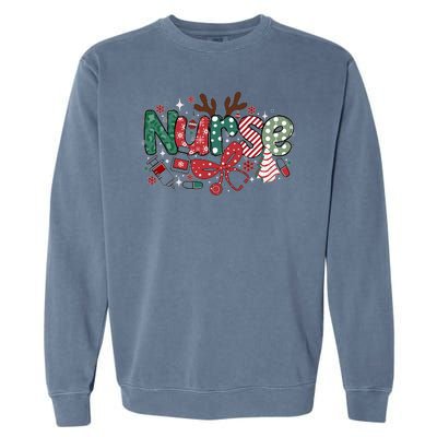 Cute Christmas Nurse Garment-Dyed Sweatshirt