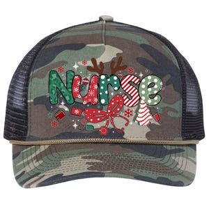 Cute Christmas Nurse Retro Rope Trucker Hat Cap