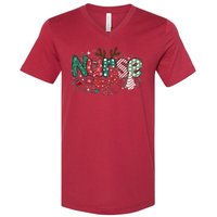 Cute Christmas Nurse V-Neck T-Shirt