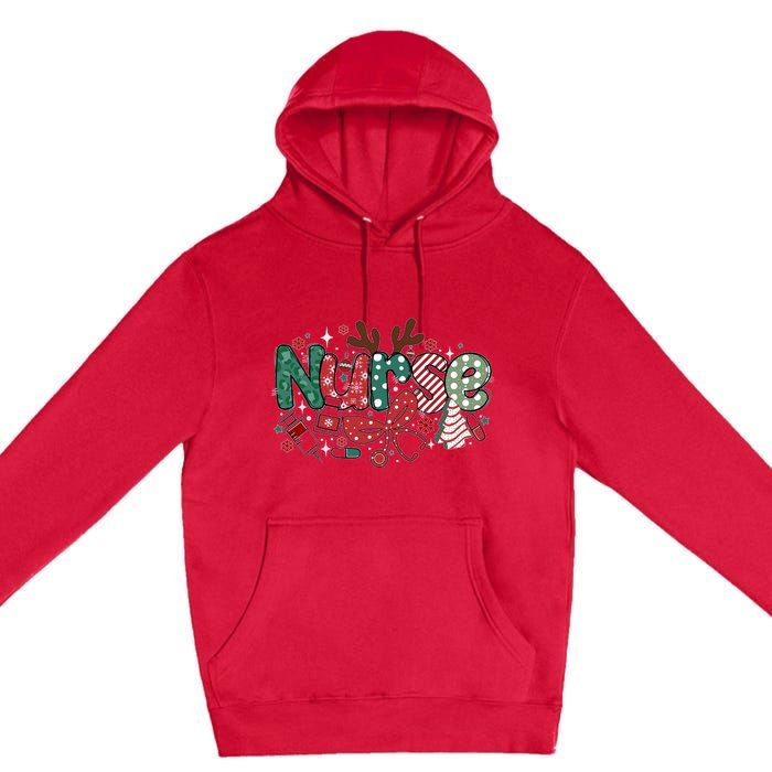 Cute Christmas Nurse Premium Pullover Hoodie