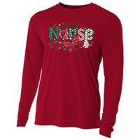 Cute Christmas Nurse Cooling Performance Long Sleeve Crew