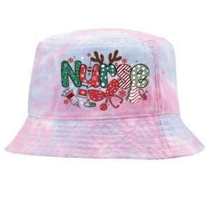 Cute Christmas Nurse Tie-Dyed Bucket Hat