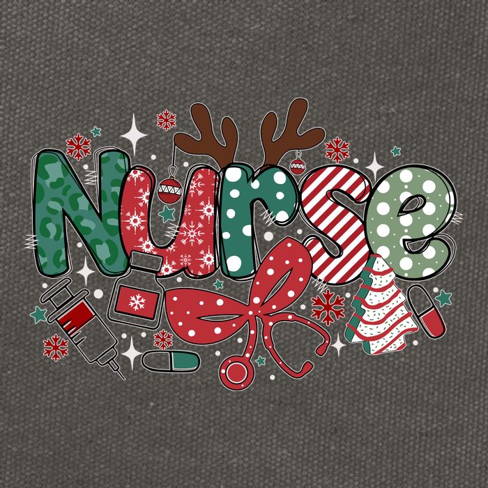 Cute Christmas Nurse Cotton Canvas Backpack