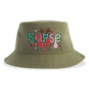 Cute Christmas Nurse Sustainable Bucket Hat