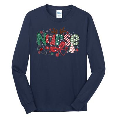 Cute Christmas Nurse Tall Long Sleeve T-Shirt