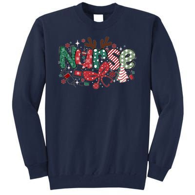 Cute Christmas Nurse Tall Sweatshirt