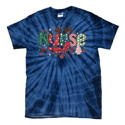 Cute Christmas Nurse Tie-Dye T-Shirt