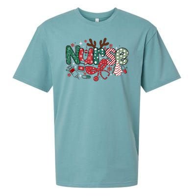 Cute Christmas Nurse Sueded Cloud Jersey T-Shirt