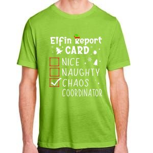 Coworker Christmas Nice Naughty Xmas List Chaos Coordinator Gift Adult ChromaSoft Performance T-Shirt