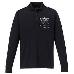 Coworker Christmas Nice Naughty Xmas List Chaos Coordinator Gift Performance Long Sleeve Polo