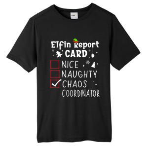 Coworker Christmas Nice Naughty Xmas List Chaos Coordinator Gift Tall Fusion ChromaSoft Performance T-Shirt