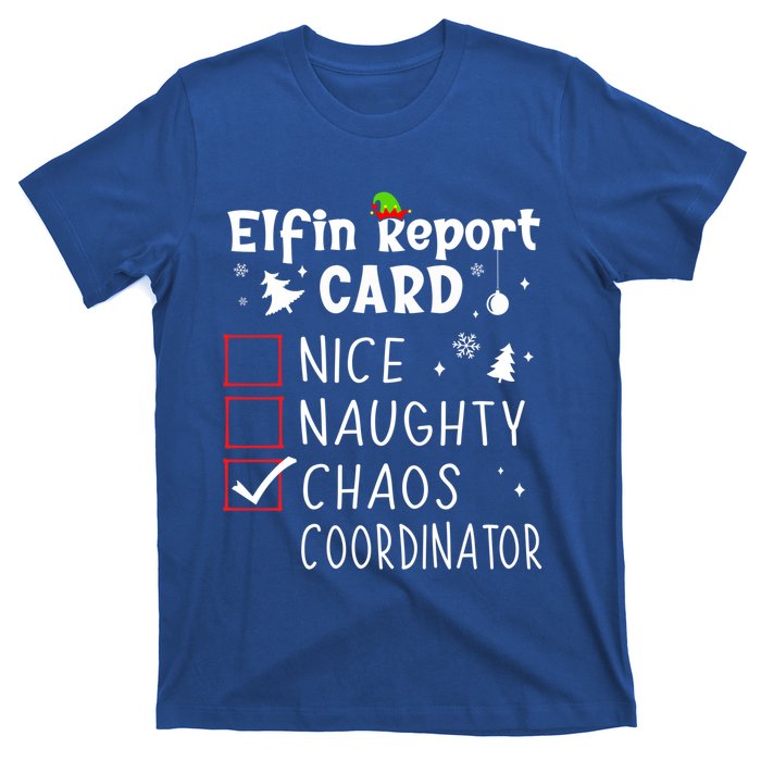 Coworker Christmas Nice Naughty Xmas List Chaos Coordinator Gift T-Shirt