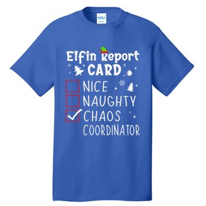 Coworker Christmas Nice Naughty Xmas List Chaos Coordinator Gift Tall T-Shirt