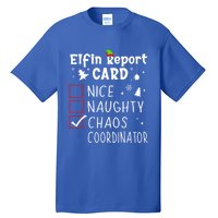 Coworker Christmas Nice Naughty Xmas List Chaos Coordinator Gift Tall T-Shirt