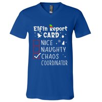 Coworker Christmas Nice Naughty Xmas List Chaos Coordinator Gift V-Neck T-Shirt