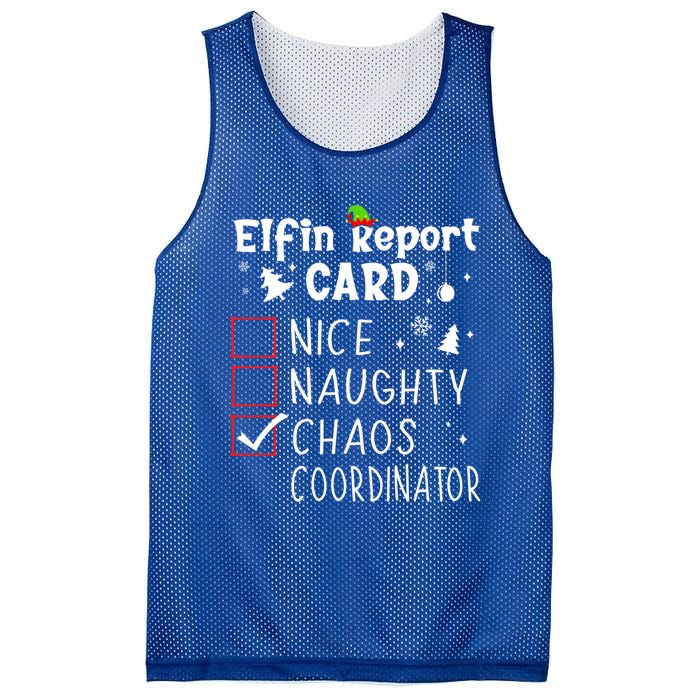 Coworker Christmas Nice Naughty Xmas List Chaos Coordinator Gift Mesh Reversible Basketball Jersey Tank