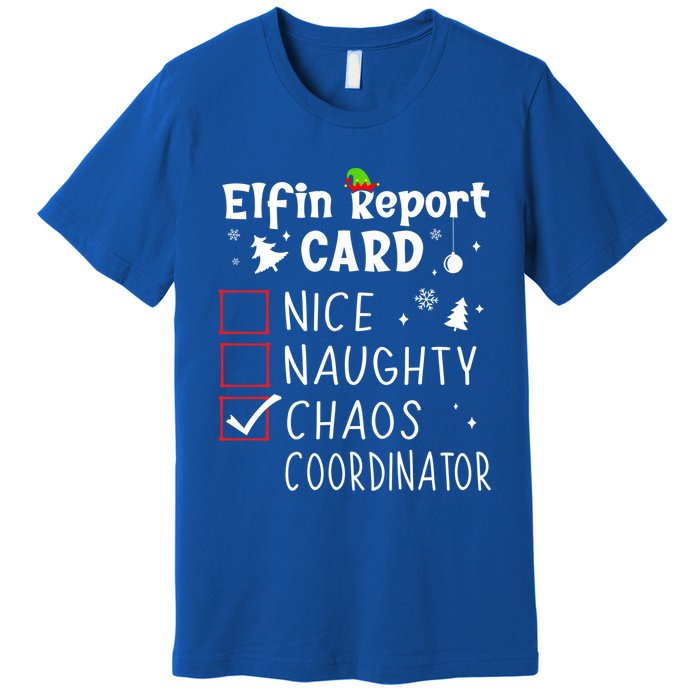 Coworker Christmas Nice Naughty Xmas List Chaos Coordinator Gift Premium T-Shirt