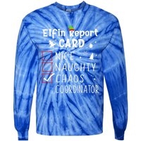 Coworker Christmas Nice Naughty Xmas List Chaos Coordinator Gift Tie-Dye Long Sleeve Shirt