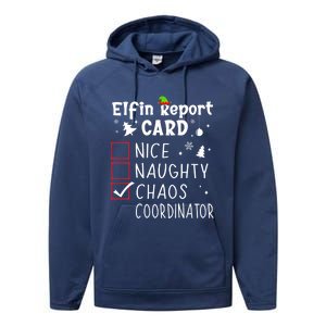 Coworker Christmas Nice Naughty Xmas List Chaos Coordinator Gift Performance Fleece Hoodie