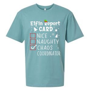 Coworker Christmas Nice Naughty Xmas List Chaos Coordinator Gift Sueded Cloud Jersey T-Shirt