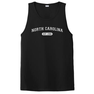 Classic Collegestyle North Carolina 1789 Distressed PosiCharge Competitor Tank