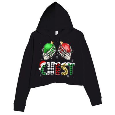 Christmas Chest Nuts Chestnuts Xmas Couple Matching Costume Crop Fleece Hoodie