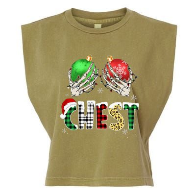 Christmas Chest Nuts Chestnuts Xmas Couple Matching Costume Garment-Dyed Women's Muscle Tee