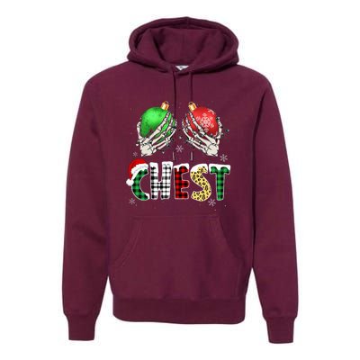 Christmas Chest Nuts Chestnuts Xmas Couple Matching Costume Premium Hoodie