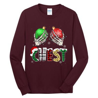 Christmas Chest Nuts Chestnuts Xmas Couple Matching Costume Tall Long Sleeve T-Shirt