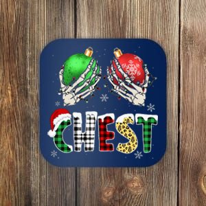 Christmas Chest Nuts Chestnuts Xmas Couple Matching Costume Coaster