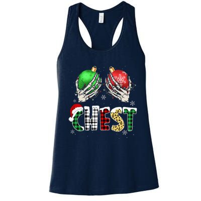 Christmas Chest Nuts Chestnuts Xmas Couple Matching Costume Women's Racerback Tank