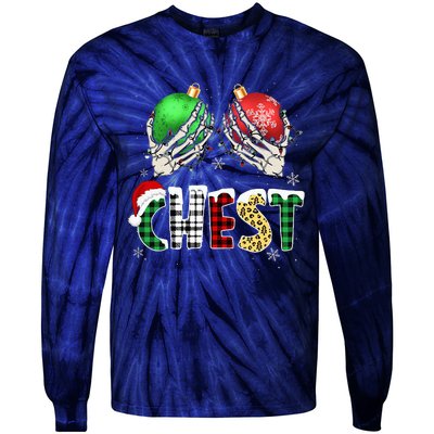 Christmas Chest Nuts Chestnuts Xmas Couple Matching Costume Tie-Dye Long Sleeve Shirt