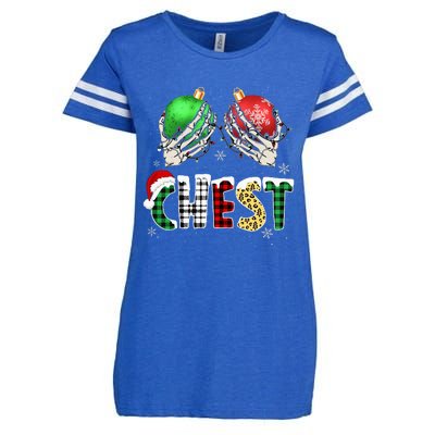 Christmas Chest Nuts Chestnuts Xmas Couple Matching Costume Enza Ladies Jersey Football T-Shirt