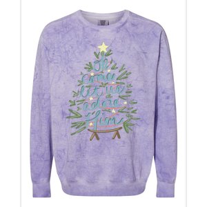 Christian Christ Nativity Christmas Oh Come Let Us Adore Him Colorblast Crewneck Sweatshirt