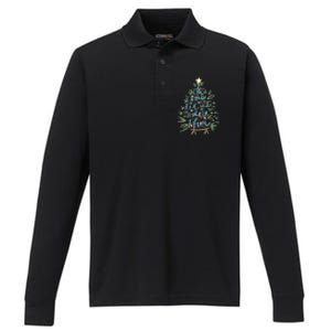 Christian Christ Nativity Christmas Oh Come Let Us Adore Him Performance Long Sleeve Polo