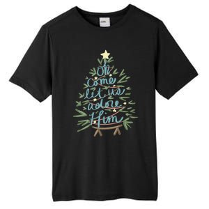 Christian Christ Nativity Christmas Oh Come Let Us Adore Him Tall Fusion ChromaSoft Performance T-Shirt