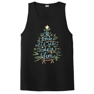 Christian Christ Nativity Christmas Oh Come Let Us Adore Him PosiCharge Competitor Tank