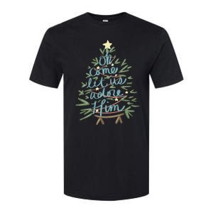 Christian Christ Nativity Christmas Oh Come Let Us Adore Him Softstyle CVC T-Shirt