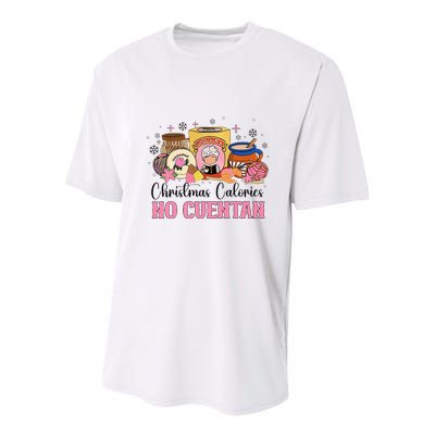 Christmas Calories No Cuentan Mexican Pan Dulce Xmas Family Youth Performance Sprint T-Shirt