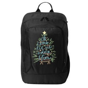 Christian Christ Nativity Christmas Oh Come Let Us Adore Him Great Gift City Backpack